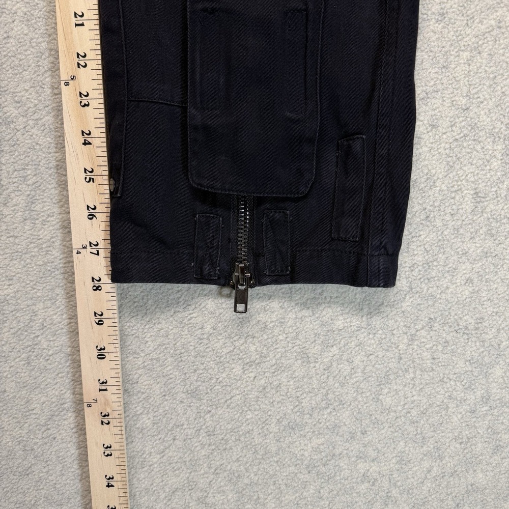 Vautour Cargo Utility Pants Black Multi Pocket Zip Ankle Tactical 32x30 - Picture 6 of 15